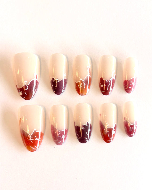 Cute Cat Press on Nails