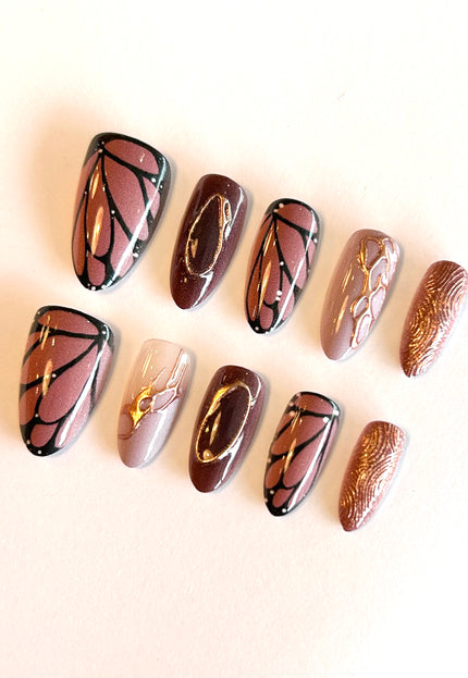Butterfly Press on Nails
