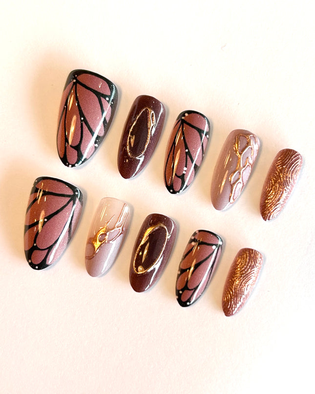 Butterfly Press on Nails