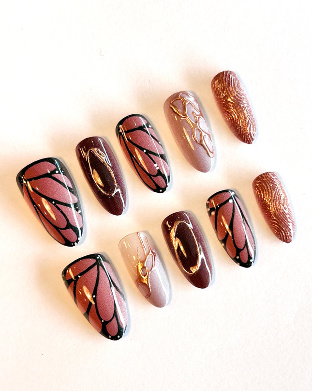 Butterfly Press on Nails