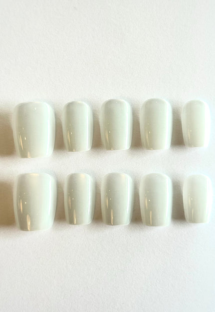 Soft White Press on Nails