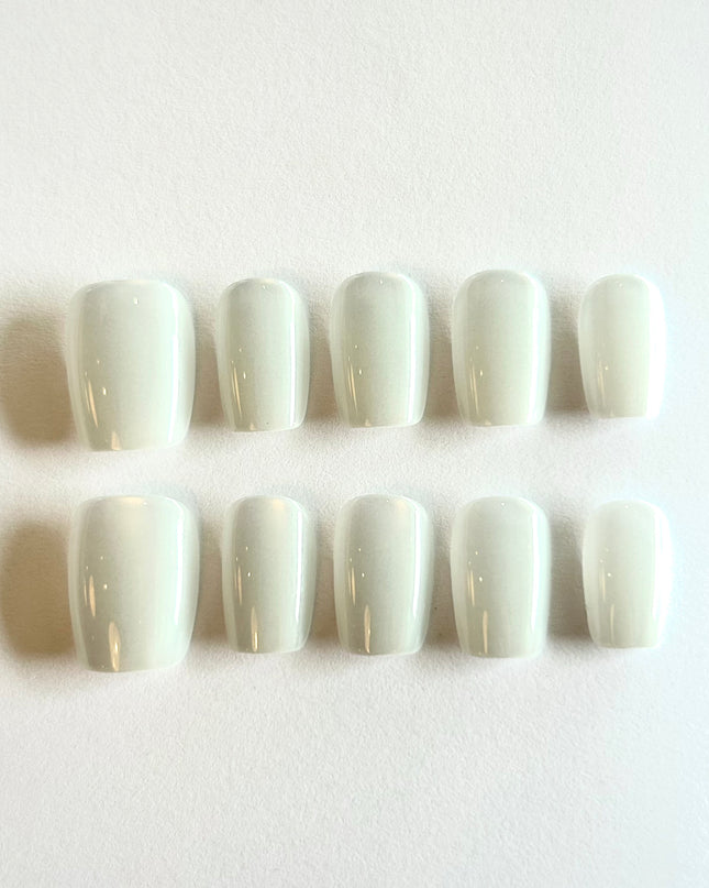 Soft White Press on Nails