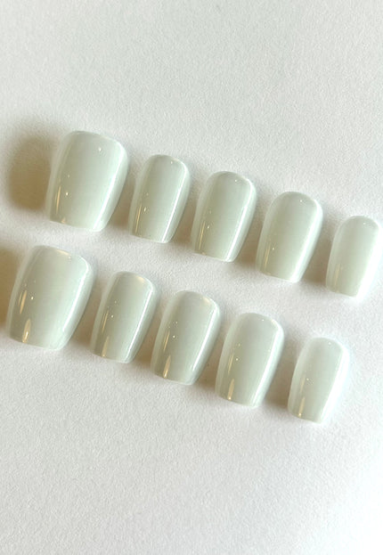 Soft White Press on Nails