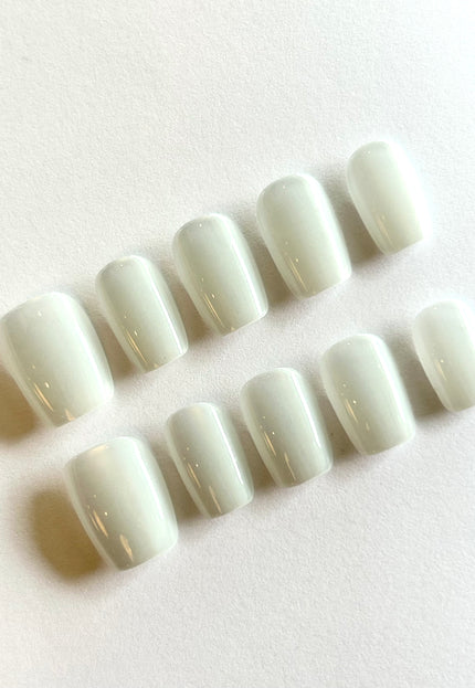 Soft White Press on Nails