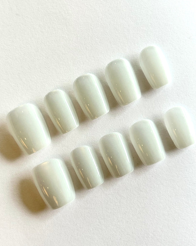 Soft White Press on Nails