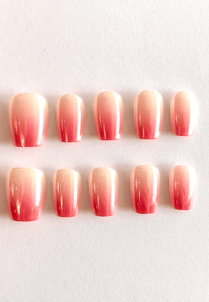 Coral Ombré Press on Nails
