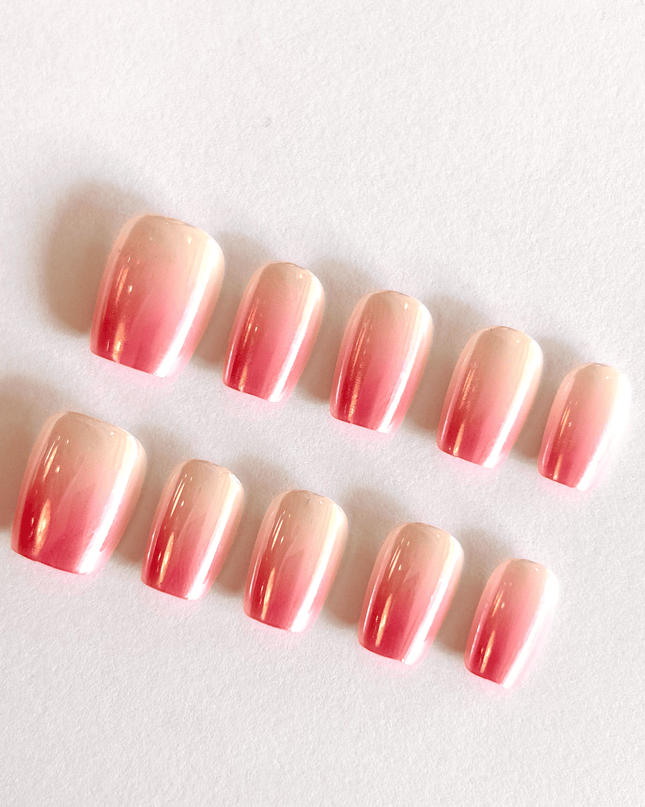 Coral Ombré Press on Nails