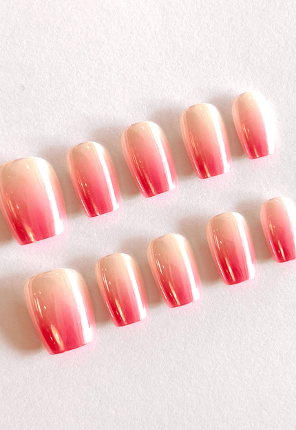Coral Ombré Press on Nails