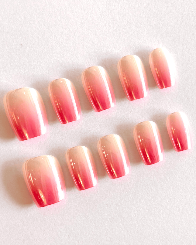 Coral Ombré Press on Nails