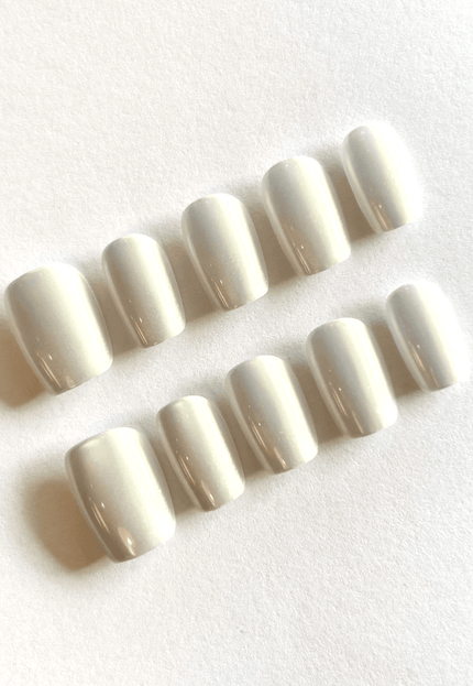 Pearl White Press on Nails