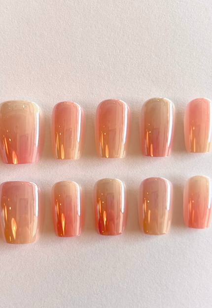 Nude Peach Ombré Press on Nails