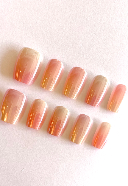 Nude Peach Ombré Press on Nails
