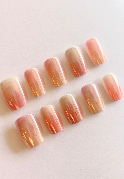 Nude Peach Ombré Press on Nails