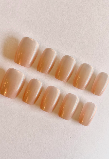 Pearl Nude Press on Nails