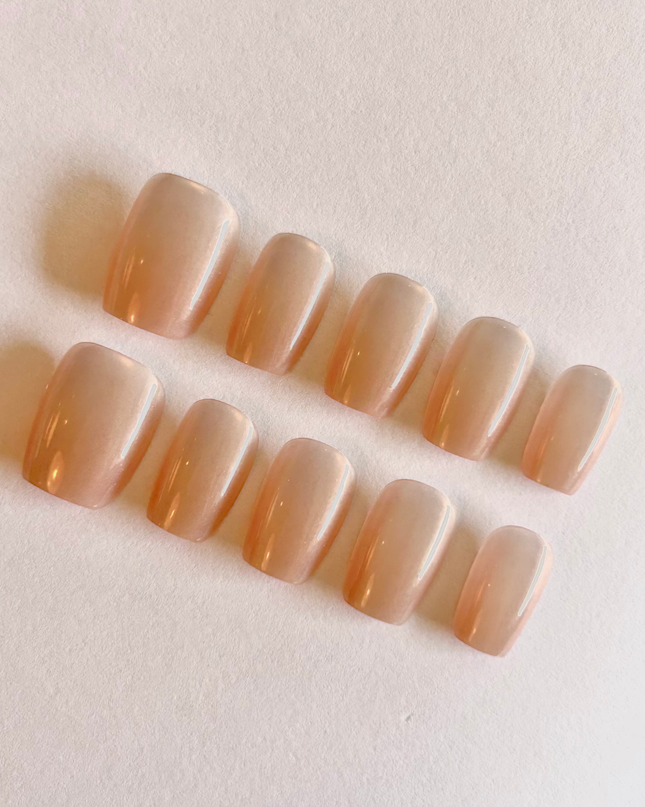 Pearl Nude Press on Nails