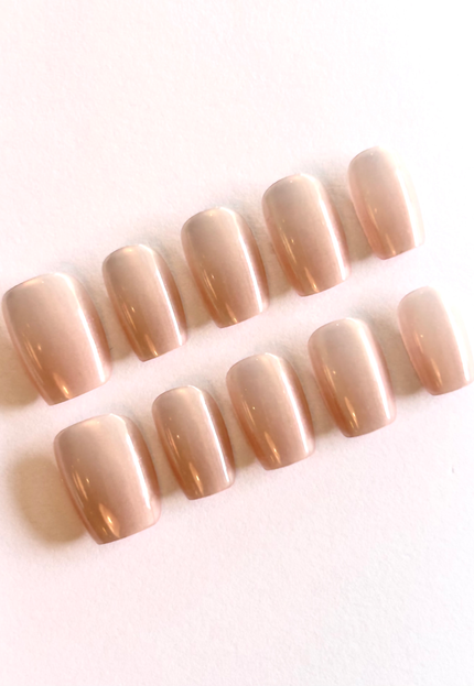 Pearl Nude Press on Nails