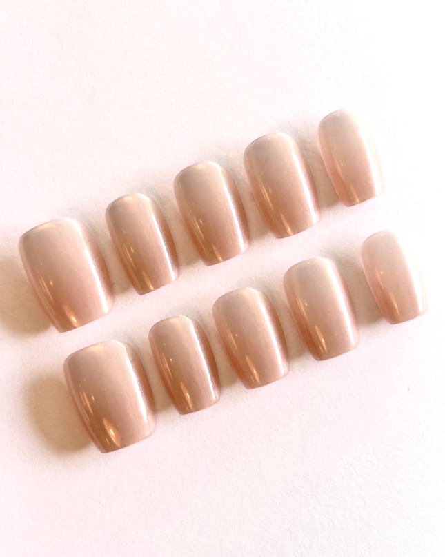 Pearl Nude Press on Nails