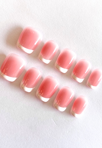 Pink French Tip Press on Nails