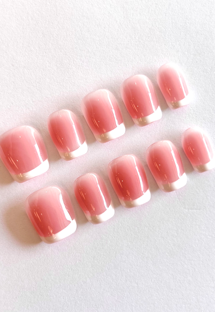 Pink French Tip Press on Nails