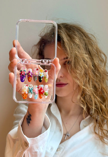 Garden Party 3D Press On Nails