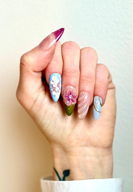 Whimsical Bloom Press-On Nails
