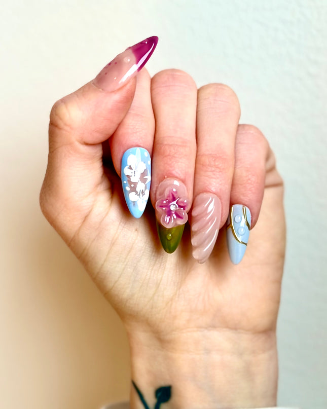 Whimsical Bloom Press-On Nails
