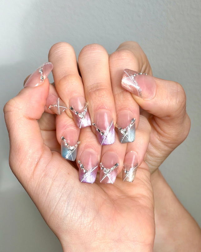 Pastel Gem Press On Nails