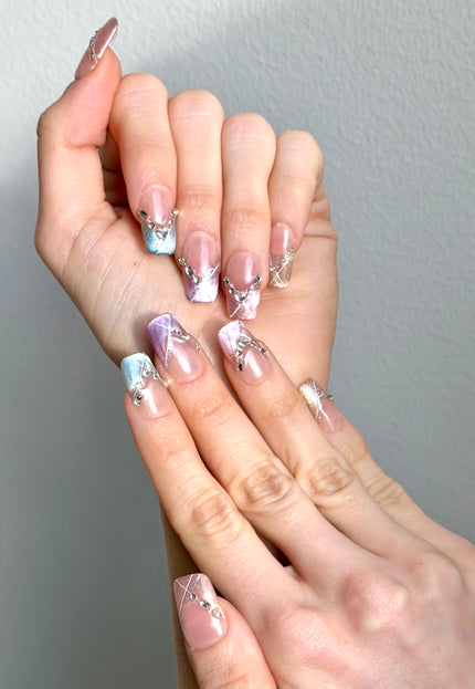 Pastel Gem Press On Nails