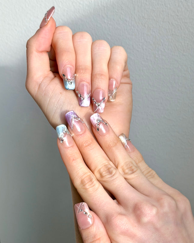 Pastel Gem Press On Nails