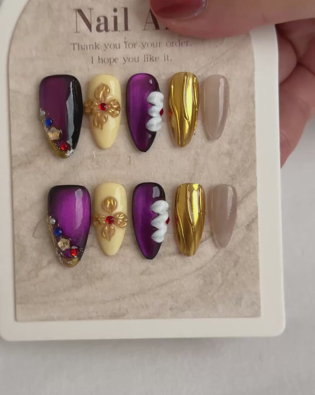 Regal Garnet Press-On Nails