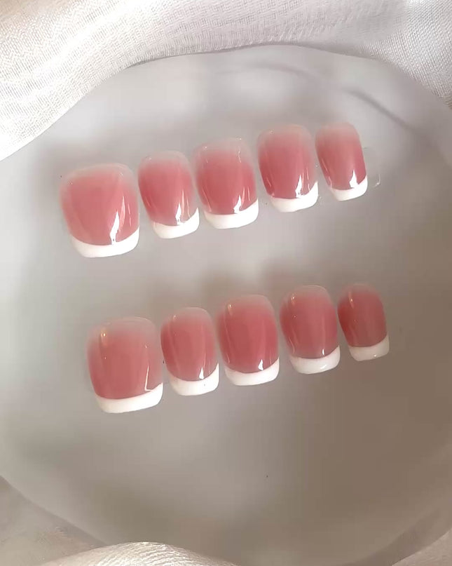 Pink French Tip Press on Nails