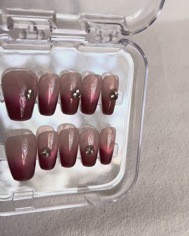 Rose Ombre Press On Nails