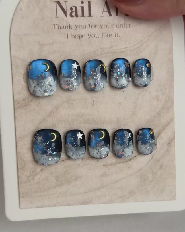 Midnight Sky Press On Nails