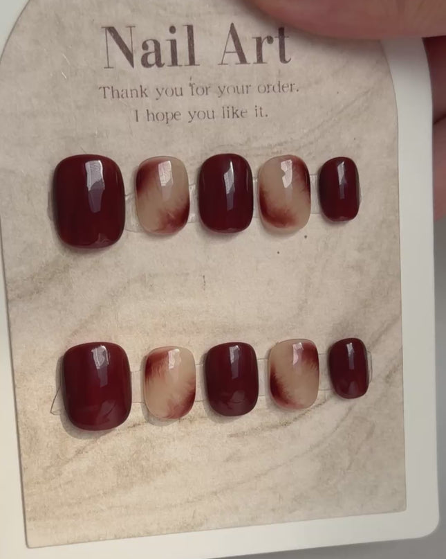 Mocha Swirl Press On Nails