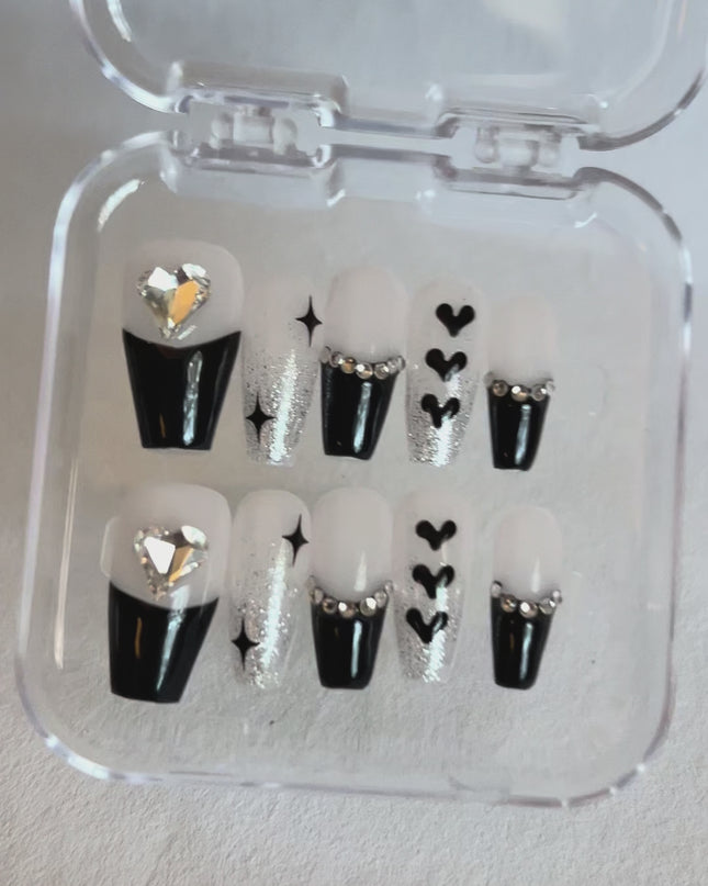 Gothic Glitter Press On Nails