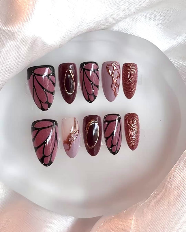 Butterfly Press on Nails