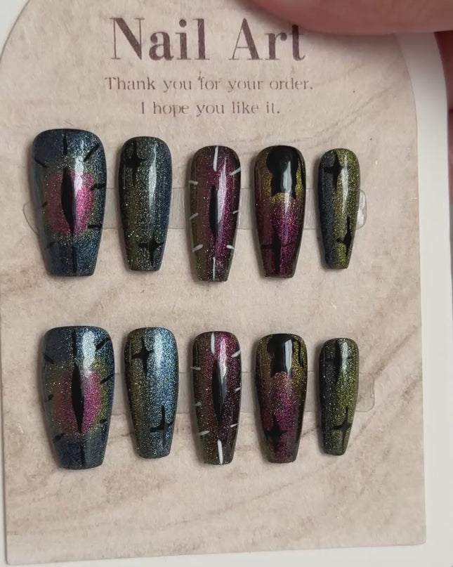Galaxy Eclipse Press On Nails