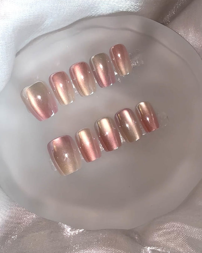 Nude Peach Ombré Press on Nails