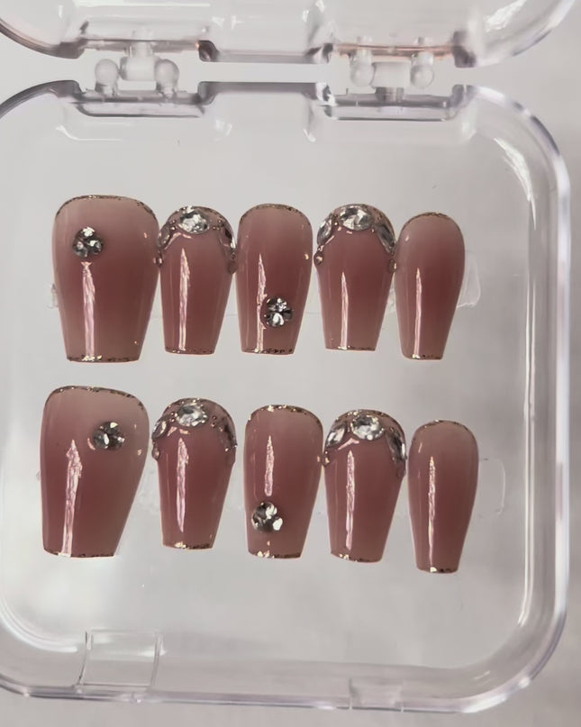 Crystal Ombre Press On Nails