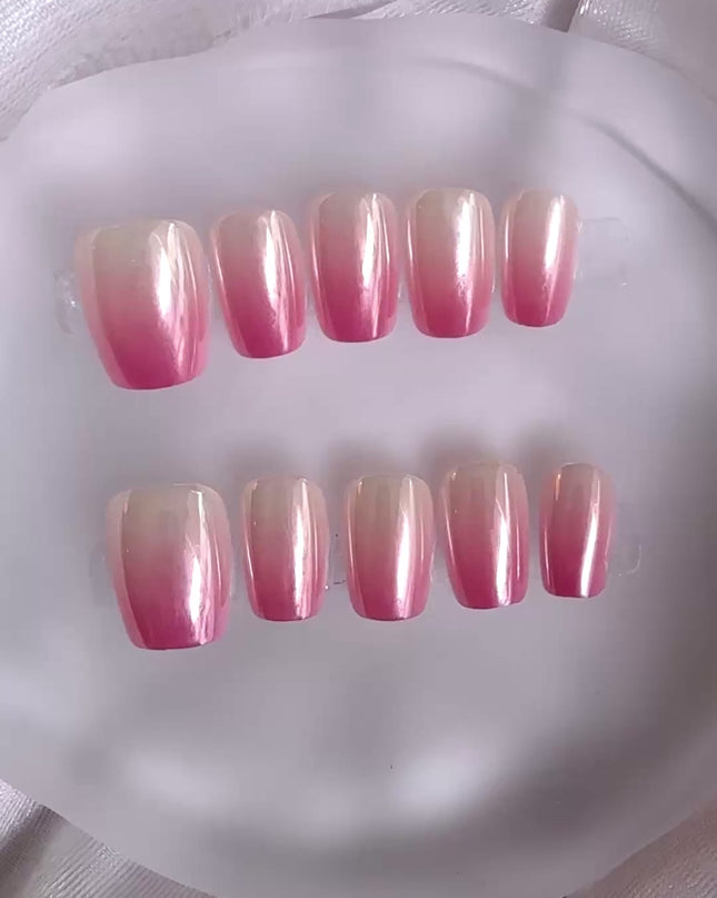 Coral Ombré Press on Nails