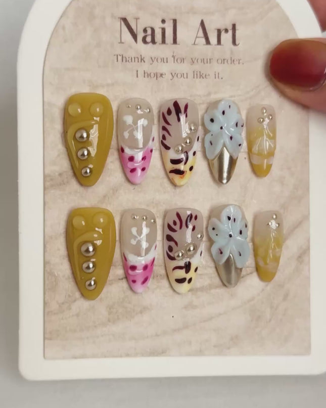 Golden Dusk Press-On Nails