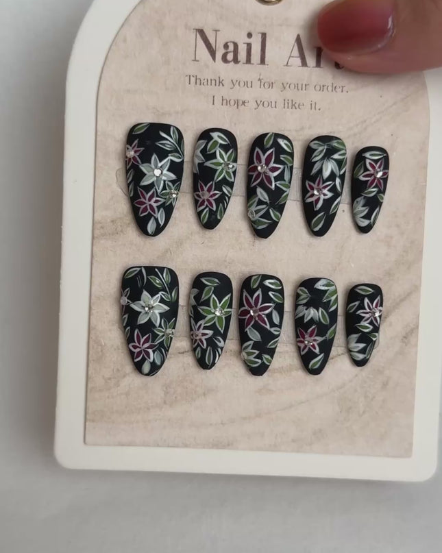 Midnight Garden Press-On Nails