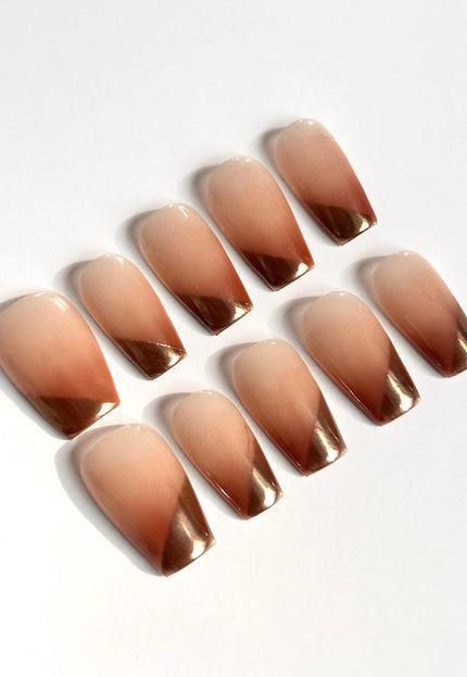 Chrome Tip Press-On Nails