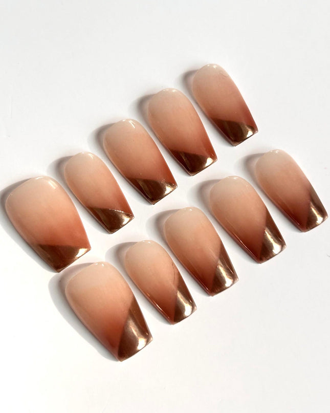 Chrome Tip Press-On Nails