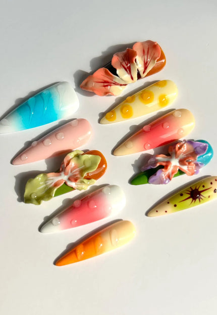 Tropical 3D Press On Nails