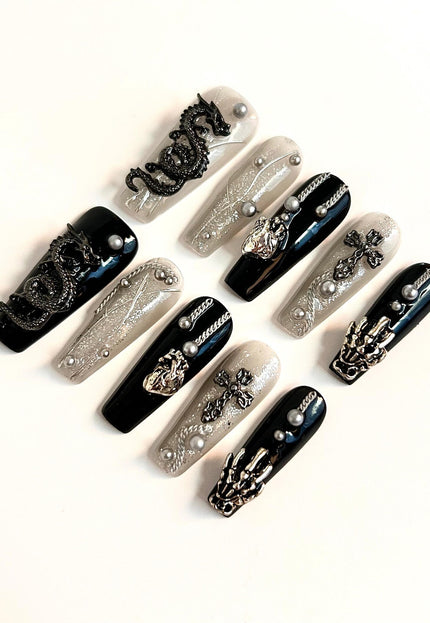Gothic Dragon Press On Nails
