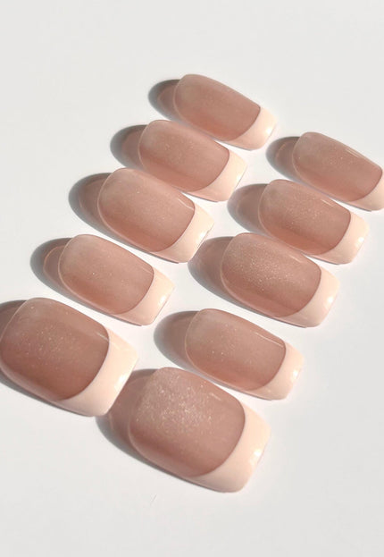 Pearl French-Tip Press-On Nails