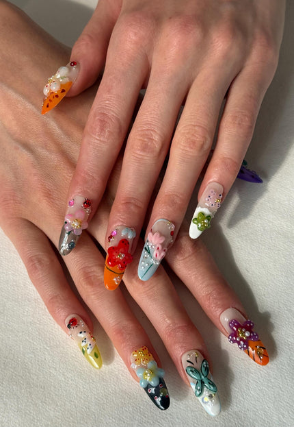 Garden Party 3D Press On Nails