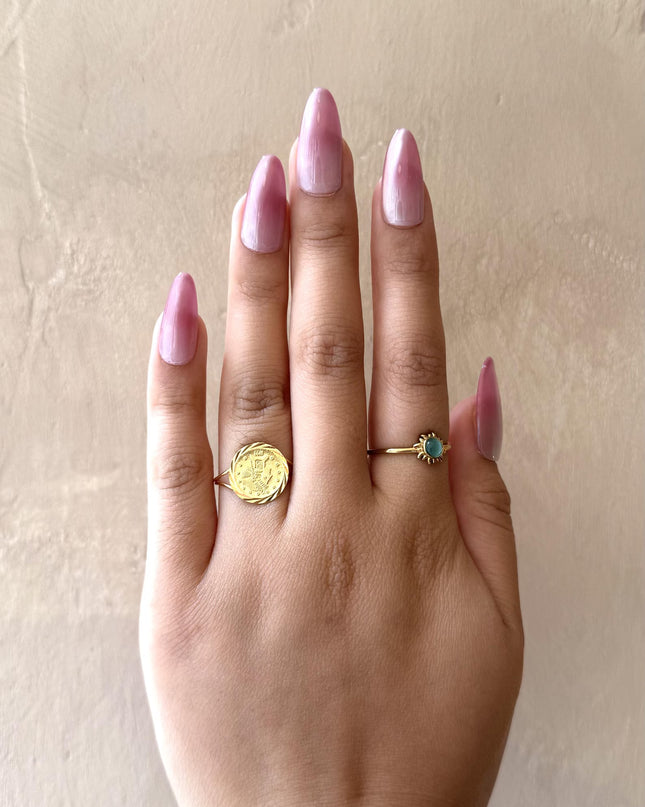 Pink Ombre Almond Press On Nails