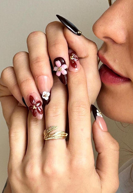 3D Flower Press on Nails